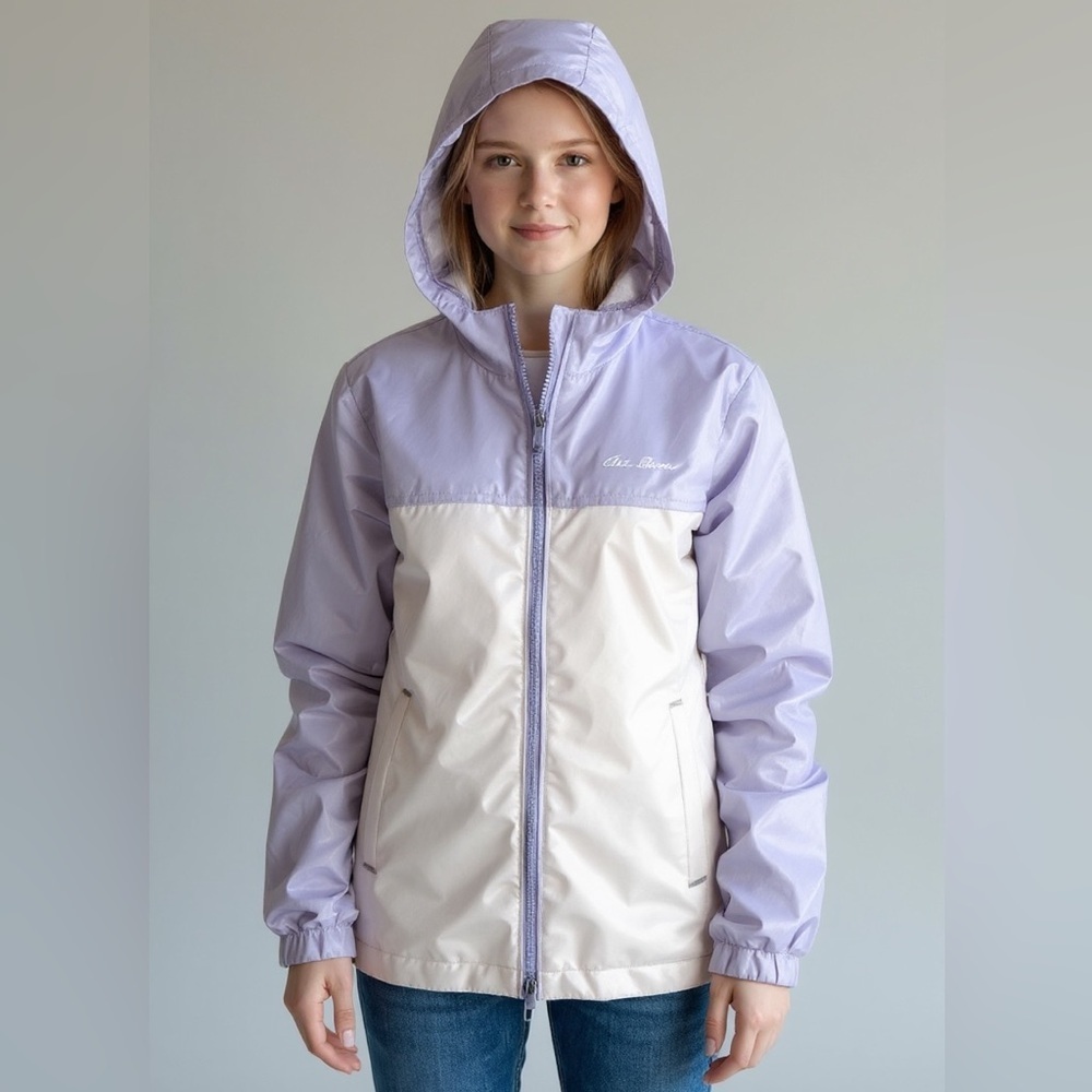 Eddie Bauer Girls' Lightweight Jacket Purple , Size Medium (10/12) - Picture 9 of 9